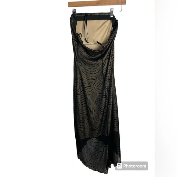 Vintage 90s BYER TOO! Formal Black Shear evening gown with liner Size Large - Picture 7 of 8